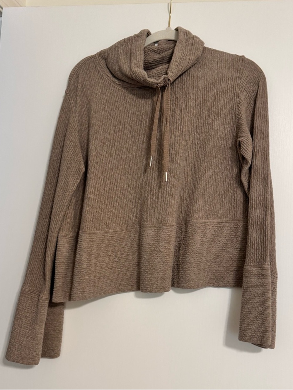 lululemon athletica Ribbed Funnel Neck Pullover - Taupe Brown